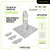 Frontline RO-CAL features graphic: wood and metal installation locations, concrete installation pattern, U-rod connection point, high strength rugged reusable construction with fasteners included