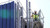 Frontline VLRS rigid rail system installed on industrial rooftop access ladders