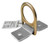 Frontline SBW01 weld/bolt-on steel and concrete anchor front view showing the zinc-plated plate and tie-off eye