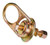 Frontline STM5810K MEGA Swivel 10K steel anchor with zinc plated swivel D-ring and mounting bolt, angled studio view