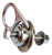 Frontline STM585K-SS MEGA Swivel 316 stainless steel anchor front view showing the 360-degree swiveling D-ring and base