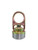 Frontline MEGA Swivel 10K steel anchor mounted on the weld-on puck, assembled combo kit front view