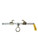Frontline ST14SH sliding I-beam anchor full view showing both hook clamps, rollers, and the centered D-ring
