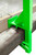 Frontline GUC2X4 slab grabber guardrail features: non-penetrating, installs in minutes, three rail slots, adjustable fit.