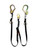 Frontline LPO62RADJ Combat 6 ft Tie-Back Double Leg Shock Absorbing Lanyard with Rebar Hooks