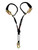 Frontline LPO62SADJ Combat 6 ft Tie-Back Double Leg Shock Absorbing Lanyard with Snaphooks, 2-Pack