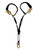 Frontline LPO62SADJ Combat 6 ft Tie-Back Double Leg Shock Absorbing Lanyard with Snaphooks, 2-Pack