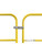 Frontline GUG55 Guardrail 5 ft Rolling Swing Gate | Green, Yellow or Galvanized — hinge detail