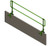 Frontline TRG guardrail rail section mounted on a parapet wall