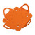 Malta Dynamics A6304 4-Way Multi-Directional Roof Anchor Plate, orange powder-coated steel plate with four connection points
