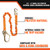 Close-up of the Malta Dynamics C5115 lanyard self-locking steel snap hook with 3,600 lb gate