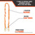Close-up of the Malta Dynamics C5004 lanyard self-locking steel snap hook with 3,600 lb gate