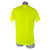 Back view of the Malta Dynamics high visibility yellow short sleeve safety shirt in fluorescent polyester