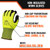 Malta Dynamics A5 work gloves features: non-slip polyurethane palm coating, cut-resistant material, three sizes, ANSI/ISEA 105 2016