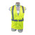 Malta Dynamics high visibility yellow field vest, ANSI ISEA 107 Class 2, showing the zipper front, chest pockets, and contrasting reflective stripes