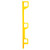 Malta Dynamics TR1000 temporary guardrail post, safety yellow powder-coated carbon steel, for flat roof edge protection