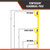 Malta Dynamics TR1000 temporary guardrail post feature detail, stackable reusable design