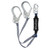 FallTech 8260734 4' ViewPack Y-Leg Rebar-Hook Lanyard, steel rebar hook
