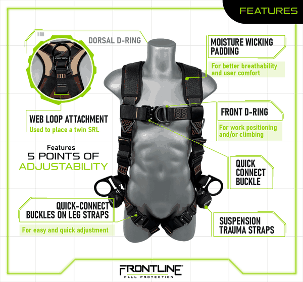 Frontline 105CFTB-UN Combat Lite Vest Style Harness