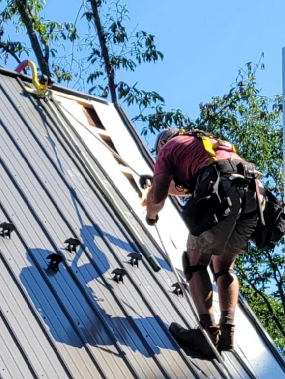 RidgePro Roof Peak Anchor w/ 50' Lifeline and Shock Absorbing Lanyard