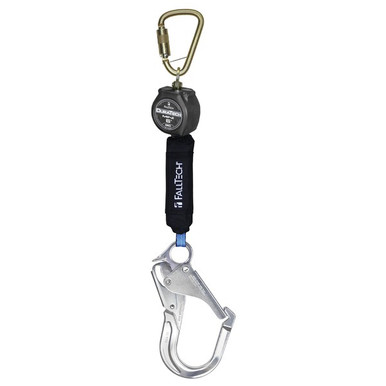 FallTech 72706SB5 DuraTech Mini 6 ft web personal SRL, Steel Carab Alum Rebar, ANSI Z359.14 or CSA Z259.2.2