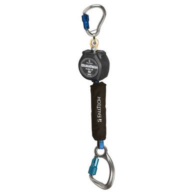 FallTech 72706SG6 DuraTech Mini 6 ft web personal SRL, Alum Carab + Carabiner, ANSI Z359.14 or CSA Z259.2.2