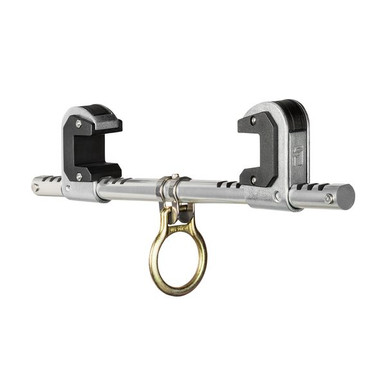 FallTech 7530 14 inch trailing beam anchor with dual-clamp adjustment and swiveling steel D-ring