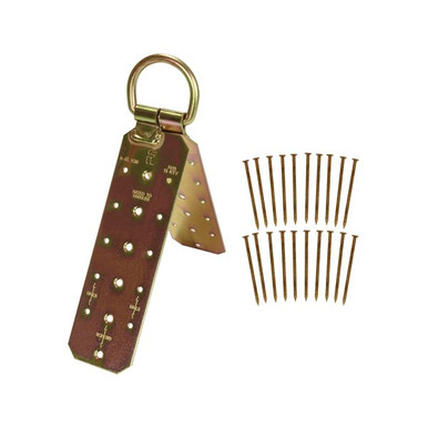 FallTech 7410 hinged reusable roof anchor for wood with fold-flat D-ring