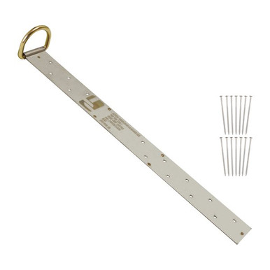 FallTech single-D permanent roof anchor for wood with stainless nails