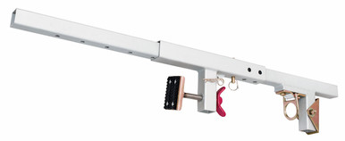FallTech 7465A adjustable window and door jamb anchor, braces in the opening