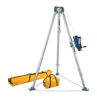 FallTech 7500S 11 ft Tripod Kit with 60 ft Stainless 3-Way SRL-R