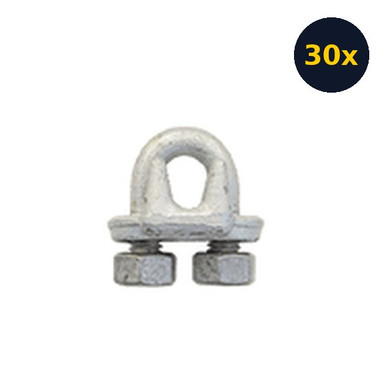 FallTech 62207C30 Install Cable Clips for SteelGrip HLL, 30-Pack