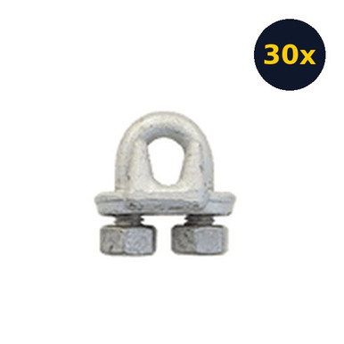 FallTech 62207C30 Install Cable Clips for SteelGrip HLL, 30-Pack