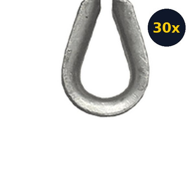 FallTech 62208T30 Install Thimbles for SteelGrip HLL, 30-Pack