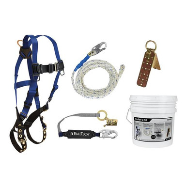 FallTech 8596A 8596A Premium Roofers Kit, Anti-Panic Arrester