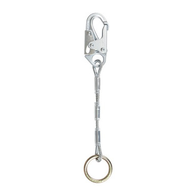 FallTech 8366C Cable D-Ring Extender, 18 in, Snap Hook and O-Ring