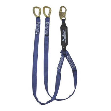 FallTech 8241Y WrapTech Lanyard, 6 ft Y-Leg, 5k Carabiners