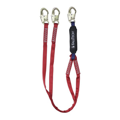 FallTech 8247BY Ironman 12 ft Free Fall Lanyard, 6 ft Y-Leg