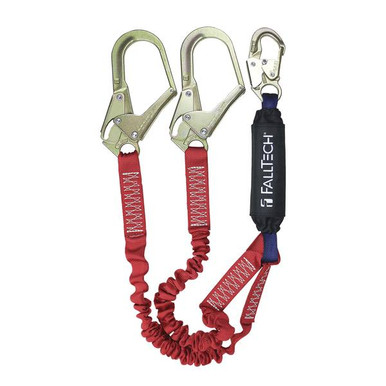 FallTech 8247EY3 Ironman Elastic Y-Leg Lanyard, 12 ft Free Fall