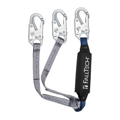 FallTech 826083 ViewPack Y-Leg Lanyard with Snap Hooks