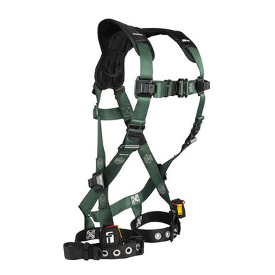 FallTech 1910 FT-1910 1D Standard Non-Belted Full Body Harness, Tongue Buckle Leg Adjustment