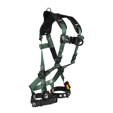 FallTech 1910FD FT-1910 2D Climbing Non-Belted Full Body Harness, Tongue Buckle Leg Adjustment