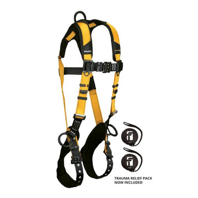 FallTech 7023BX Journeyman Flex Aluminum 3D Standard Non-belted Full Body Harness, Tongue Buckle