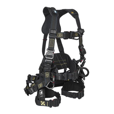 FallTech 8048AF Carbon FT-Arc Tower 6D Tower Climber Full Body Harness, Quick-Connect Leg Adjust