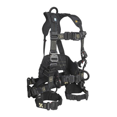 FallTech 8049AF Carbon FT-Arc Fit Tower 6D Tower Climber Full Body Harness, Quick-Connect Leg Ad