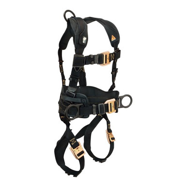 FallTech 8070 Arc Flash Nomex 3D Construction Belted Full Body Harness, Quick Connect Adjustme