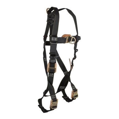 FallTech 8087DFDQC Arc Flash Nylon 2D Climbing Non-belted Full Body Harness, Quick Connect Adjustme