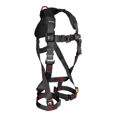 FallTech 8141B FT-Iron 1D Standard Non-Belted Full Body Harness, Quick Connect Buckle Leg Adjus