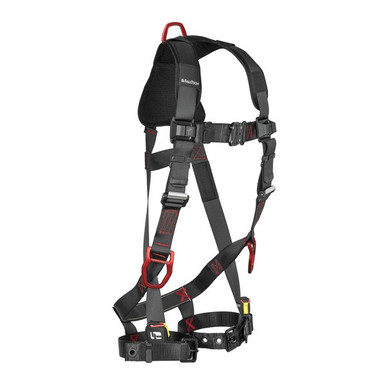 FallTech 8142 FT-Iron 3D Standard Non-belted Full Body Harness, Tongue Buckle Leg Adjustment