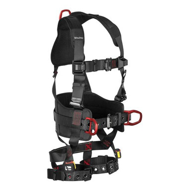 FallTech 8144 FT-Iron 3D Construction Belted Full Body Harness, Tongue Buckle Leg Adjustment